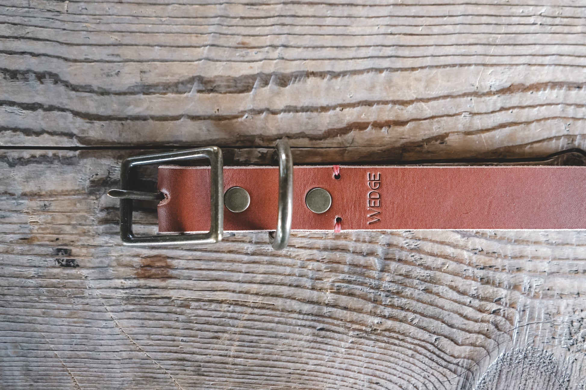 handmade in Canada leather dog collar