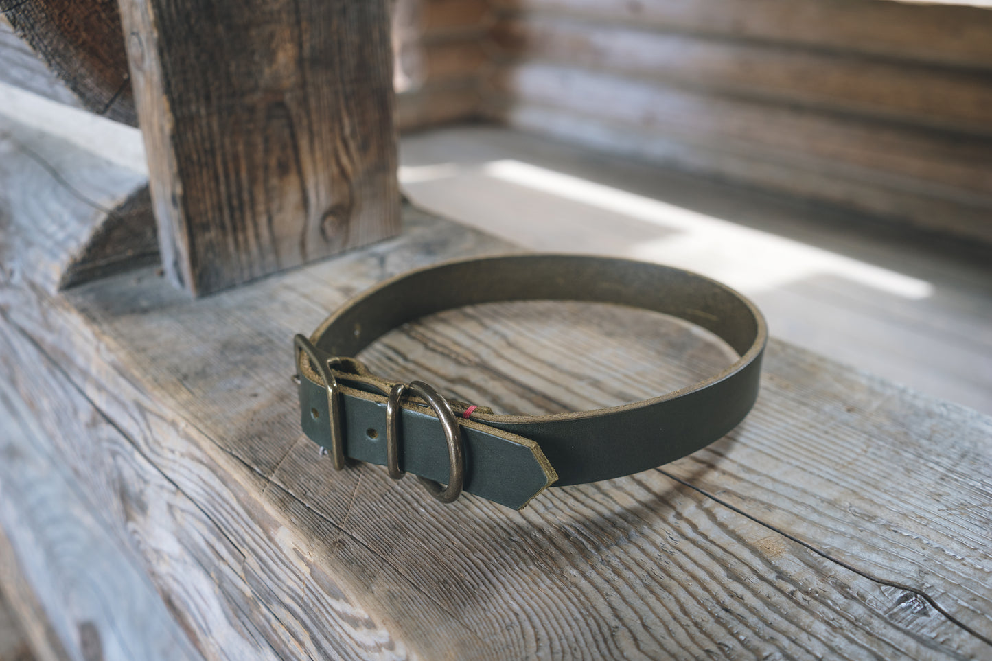 handmade in Canada leather dog collar