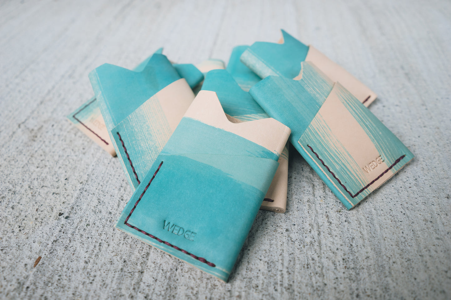 Limited - Hand Dyed Blue Turquoise Tricouni Card Holder